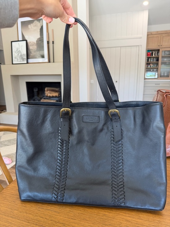 Lucky Brand Handbags - Lucky Brand Genuine Black Leather Tote Bag